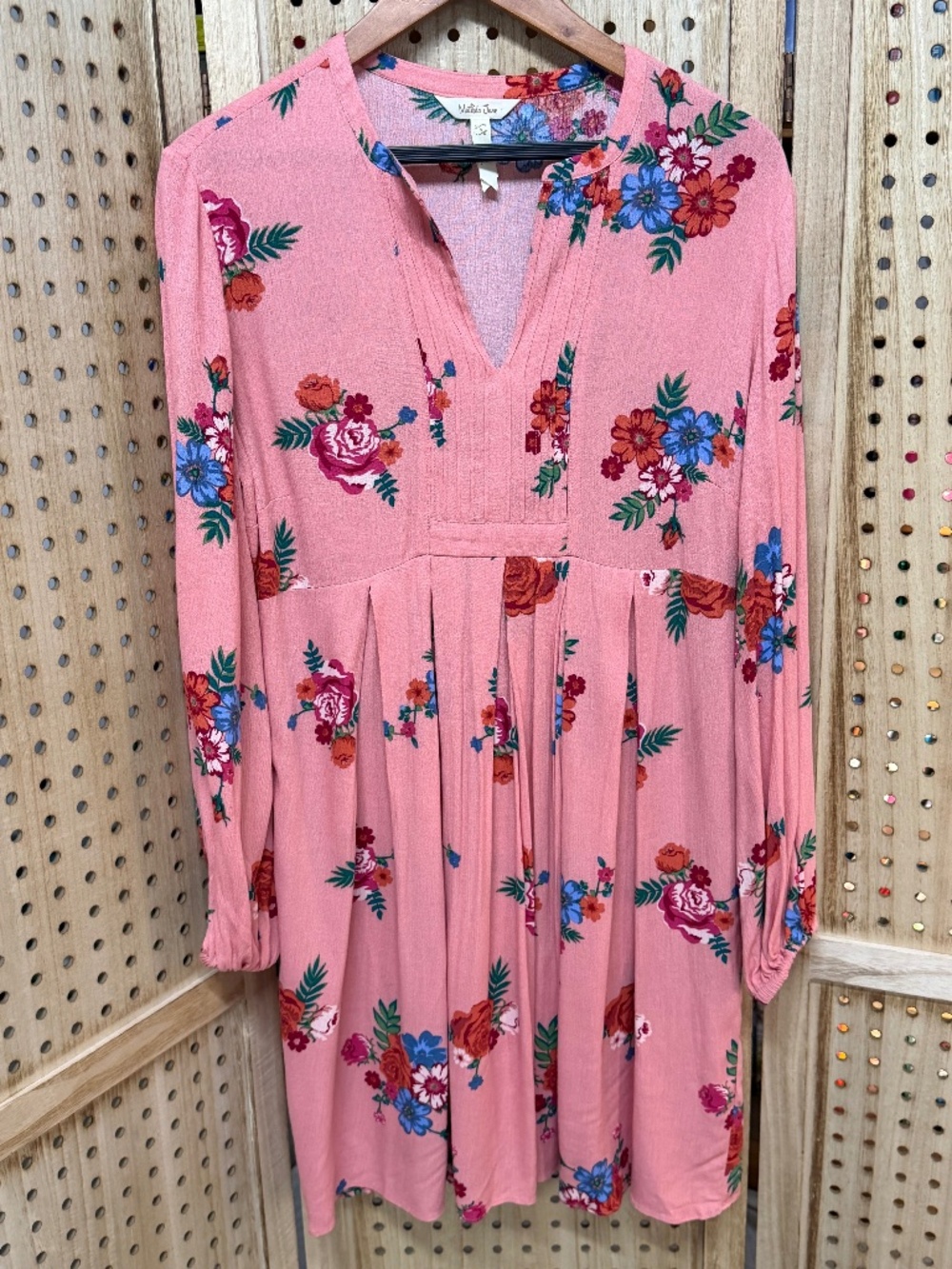 Matilda Jane Pink Floral Boho Babydoll Dress Size Small